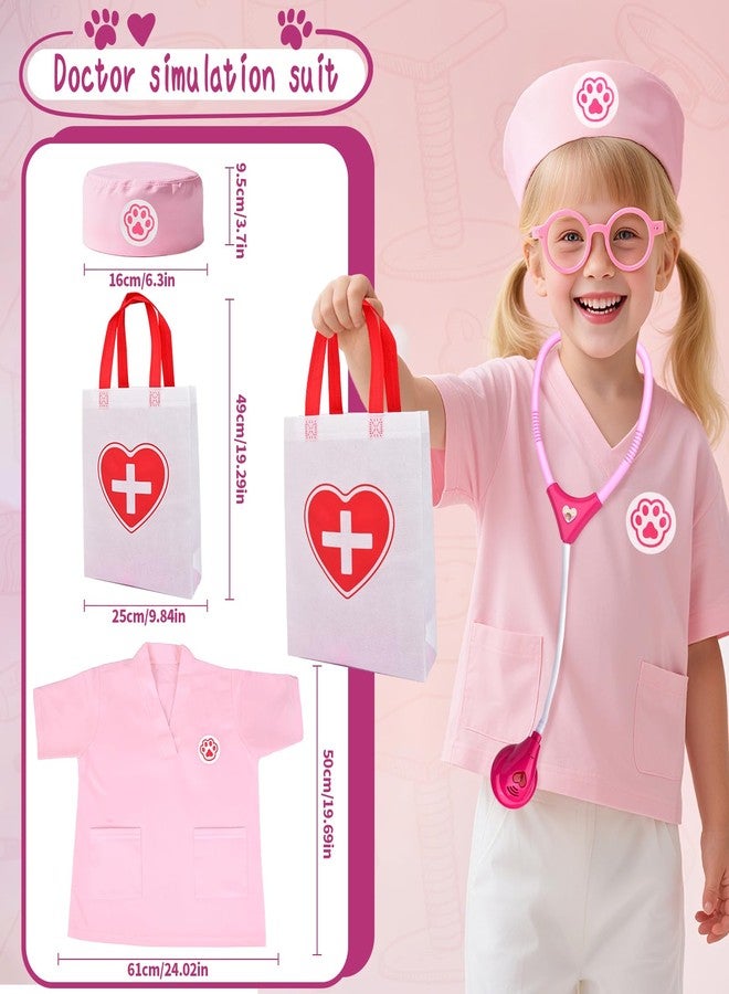 Fegalop Kids Pet Doctor Kit for Toddlers, 21PCS Kids Doctor Playset with Plush Dog, Medical Toys, Stethoscope, Dress Up Costume, Carrying Bag,Christmas Birthday Gifts for Ages 3 4 5 6 7 8 Year Old Girls - Image 5